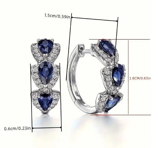 Orecchini con stemma reale in zaffiro