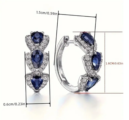 Orecchini con stemma reale in zaffiro